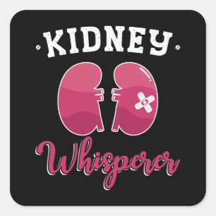 Niere Whisperer Dialysis Nurse Nephrologie Tech Quadratischer Aufkleber