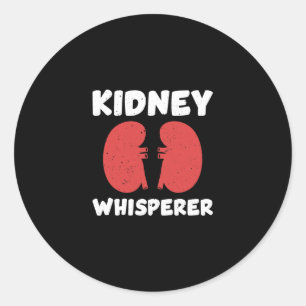 Niere Whisperer Funny Dialysis Nurse Outfit RN Runder Aufkleber