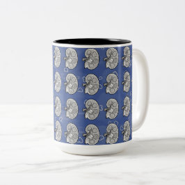Nieren, blau zweifarbige tasse