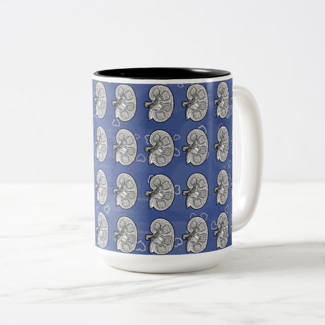 Nieren, blau zweifarbige tasse (VorderseiteRechts)