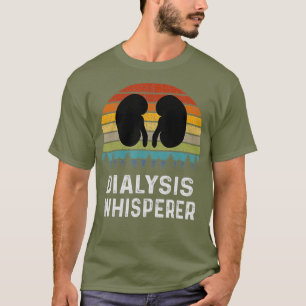 Nieren-Dialyse-Flüsterer-Krankenschwester Retro Vi T-Shirt