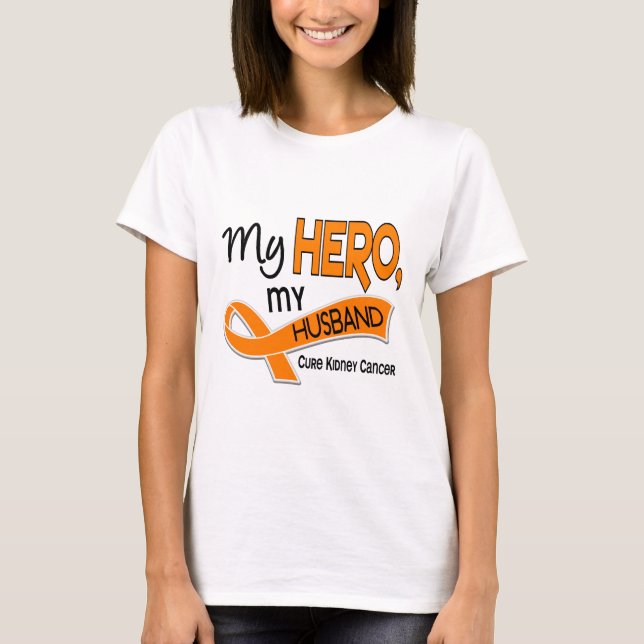 Nieren-Krebs MEIN HELD MEIN EHEMANN 42 T-Shirt (Vorderseite)