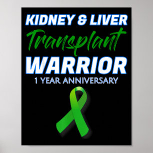 Nieren-Leber-Transplantation 1-Jahres-Jubiläum Kri Poster