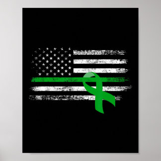 Nierenerkrankung Bewusstsein für die Fahne der USA Poster