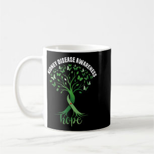 Nierenerkrankung Bewusstsein Grünes Band Baum Hoff Kaffeetasse