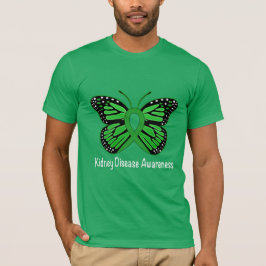 Nierenerkrankung-Bewusstseins-Schmetterling der T-Shirt
