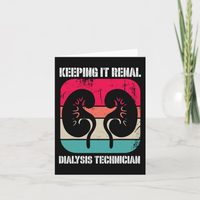 Nierenerkrankung Dialysetechniker Behalte es Rena Karte (Vorderseite)