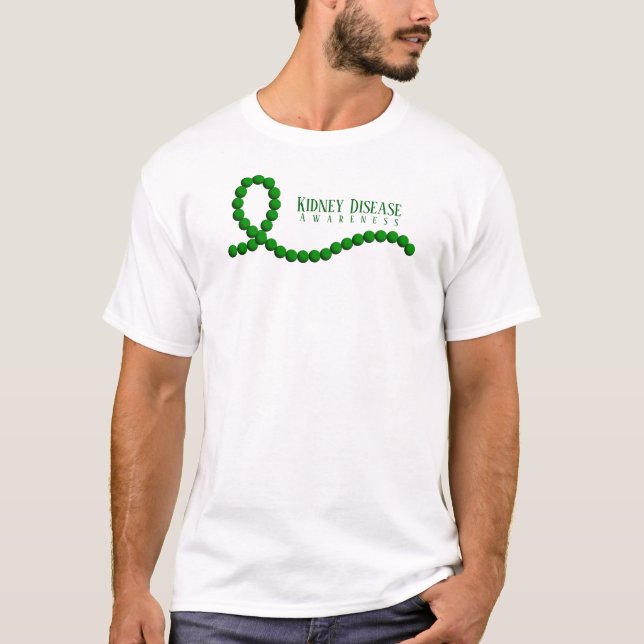 Nierenerkrankungen Sensibilisierung für grüne Ribb T-Shirt (Vorderseite)