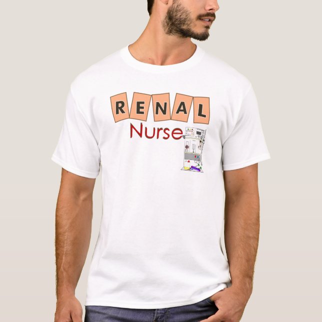 Nierenkrankenschwester Fresenius Maschinen-Entwurf T-Shirt (Vorderseite)