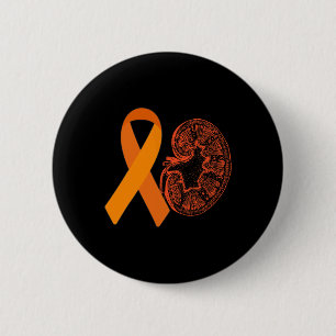 Nierenkrankheit Krebs Bewusstsein Orange Ribbon Mo Button
