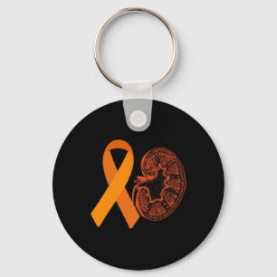 Nierenkrankheit Krebs Bewusstsein Orange Ribbon Mo Schlüsselanhänger