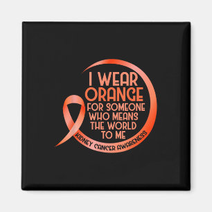 Nierenkrebs Bewusstsein Orange Ribbon I tragen Ora Magnet