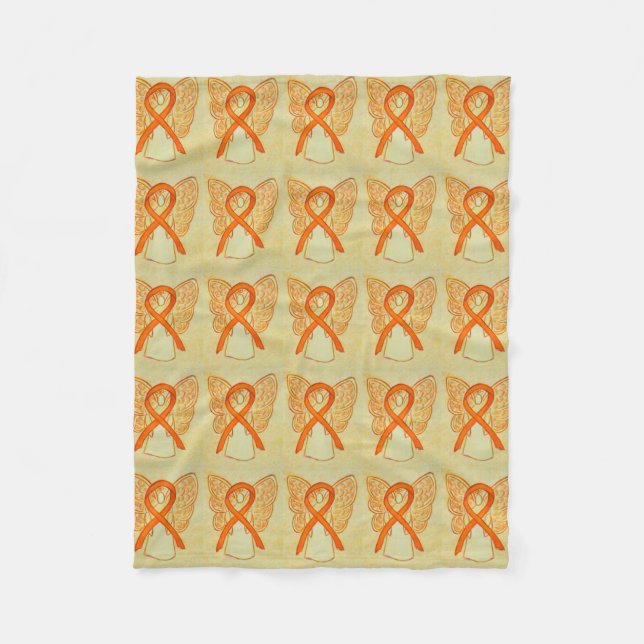 Nierenkrebs-Bewusstsein Ribbon weiche Fleece Blank (Vorderseite)