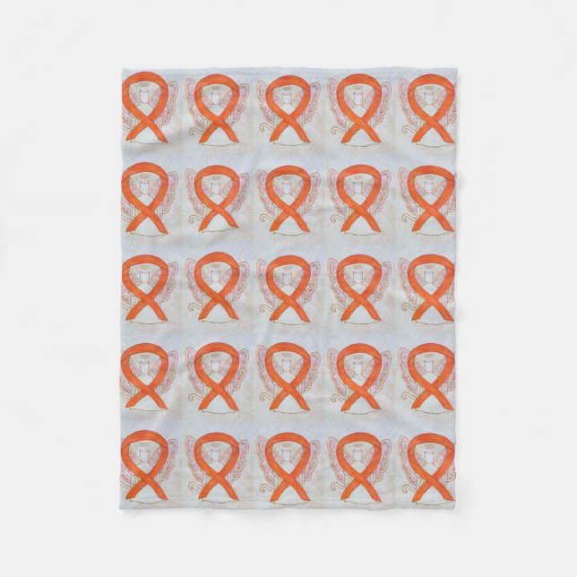 Nierenkrebs-Bewusstsein Ribbon weiche Fleece Blank (Vorderseite)