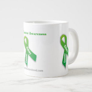 Nierenkrebs Grüne Schleife Jumbo-Tasse
