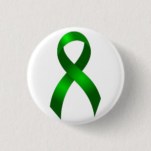 Nierenkrebs Leberkrebs Grüner Streifen Button