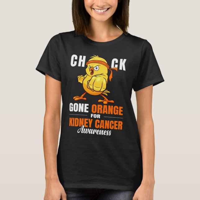 Nierenkrebs lustiger Kick-Krieger T-Shirt (Vorderseite)