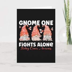 Nierenkrebs Orange Ribbon Gnome Karte