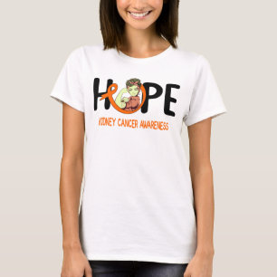 Nierenkrebskrieger hoffen orangefarbenes Band T-Shirt