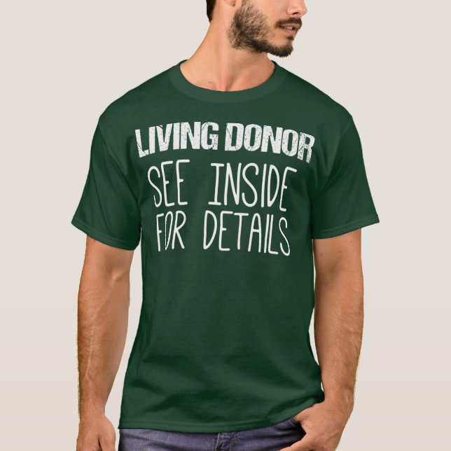 Nierentransplantation: Lebender Spender im Inneren T-Shirt (Vorderseite)