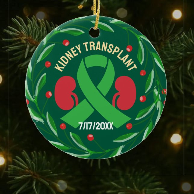 Nierentransplantation Spender Empfänger Weihnachte Keramik Ornament (Von Creator hochgeladen)