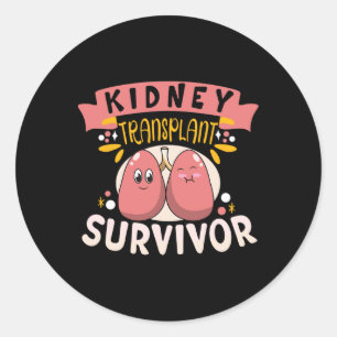 Nierentransplantation Survivor Nierenerkrankung Ni Runder Aufkleber