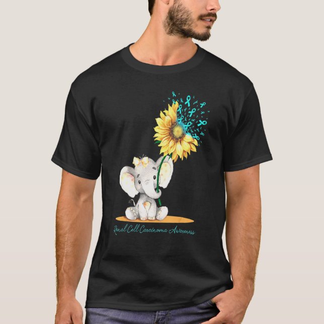 Nierenzellkarzinom Bewusstsein Niedlich Elephant S T-Shirt (Vorderseite)