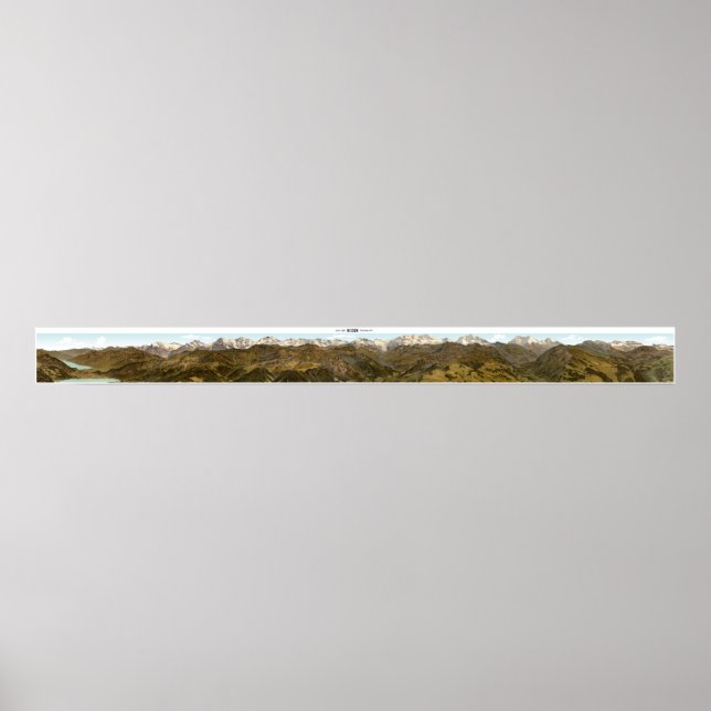 NIESEN Swiss Alps Panorama 360° Poster (Devant)