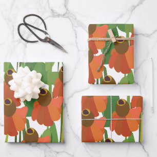 Nieskraut-Wildblumen-Blütenpracht Geschenkpapier Set