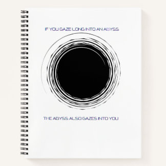 Nietzsche-Abgrund-Zitat Minimalistische Philosophi Notizbuch