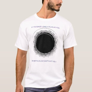 Nietzsche-Abgrund-Zitat Minimalistische Philosophi T-Shirt