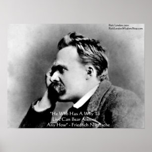 Nietzsche "Ein Warum" Weisheit-Zitat Poster