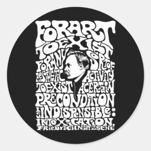 Nietzsche - Kunst Runder Aufkleber