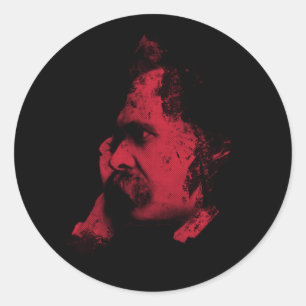 Nietzsche Philosophie-Aufkleber Runder Aufkleber