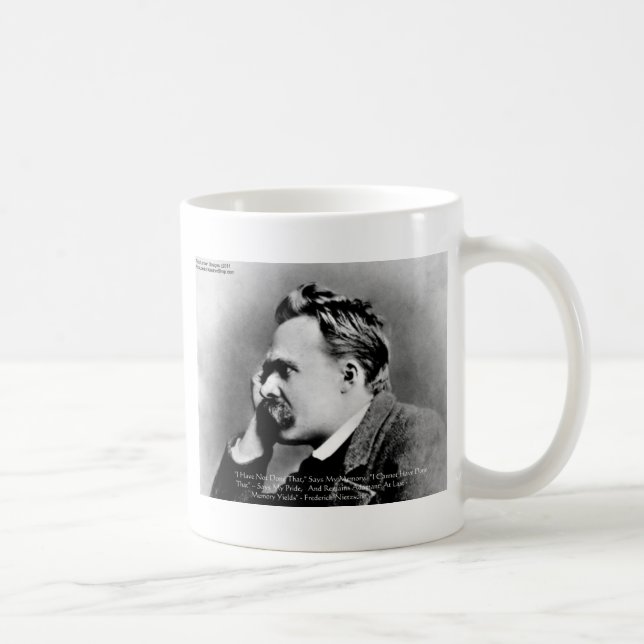 Nietzsche "Pride Vs Memory" - Biotopartikel/T-Shir Kaffeetasse (Rechts)