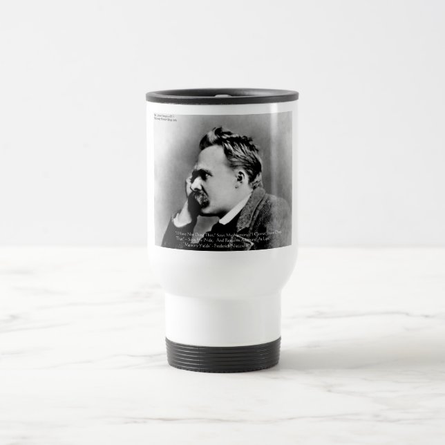 Nietzsche "Pride Vs Memory" - Biotopartikel/T-Shir Reisebecher (Mittel)