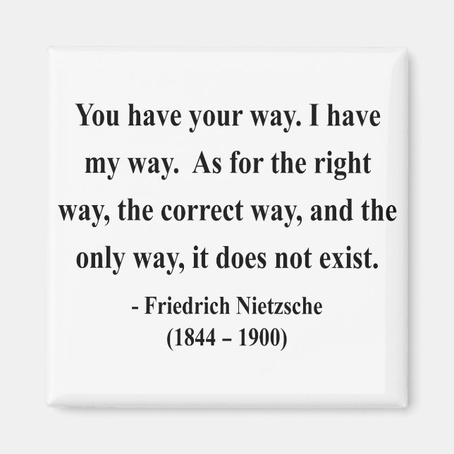 Nietzsche Quote 1a Magnet (Vorne)