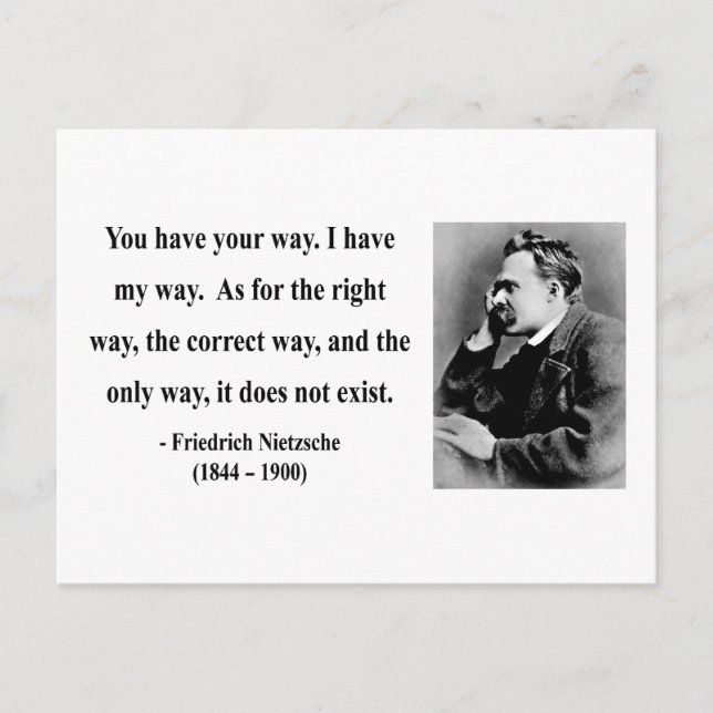 Nietzsche Quote 1b Postkarte (Vorderseite)