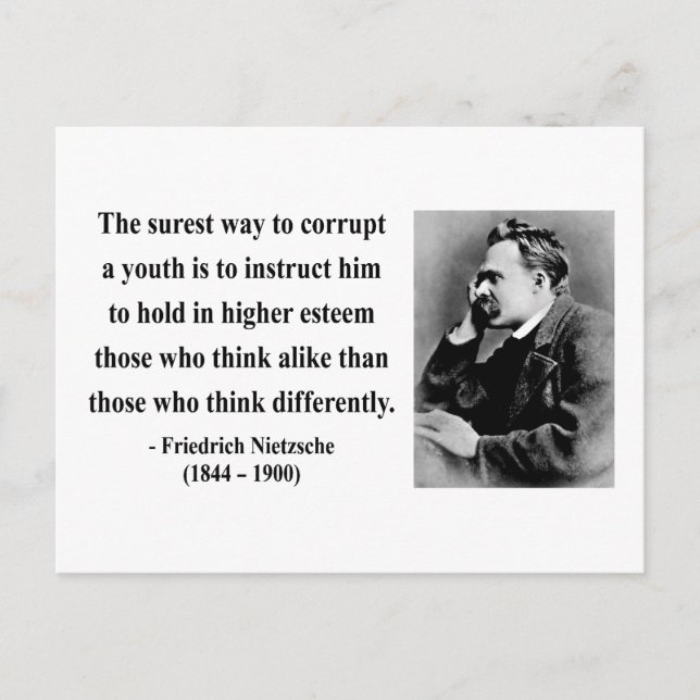 Nietzsche Quote 2b Postkarte (Vorderseite)