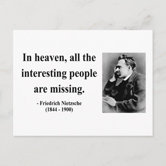 Nietzsche Quote 4b Postkarte (Vorderseite)