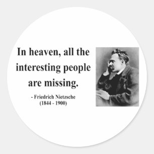 Nietzsche Quote 4b Runder Aufkleber