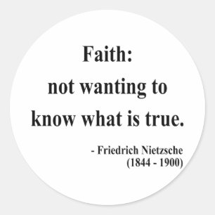 Nietzsche Quote 5a Runder Aufkleber