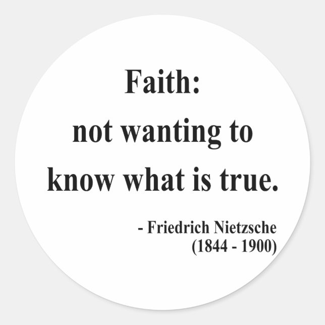 Nietzsche Quote 5a Runder Aufkleber (Vorderseite)