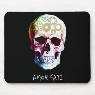 Nietzsche Stoic Quote Skull Amor Fati Mousepad