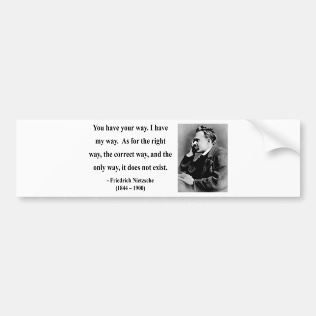 Nietzsche Zitat 1b Autoaufkleber (Vorne)