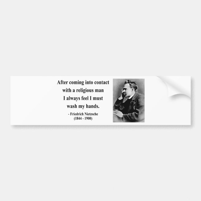 Nietzsche Zitat 3b Autoaufkleber (Vorne)
