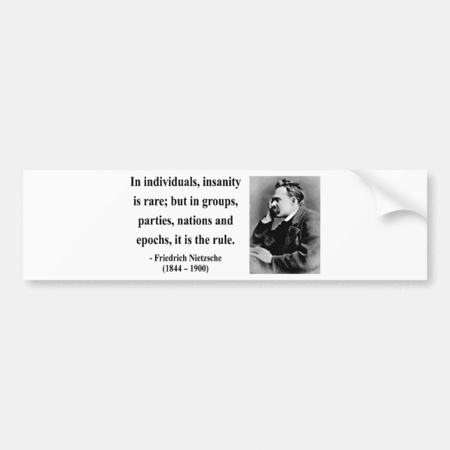 Nietzsche Zitat 3b Autoaufkleber (Vorne)