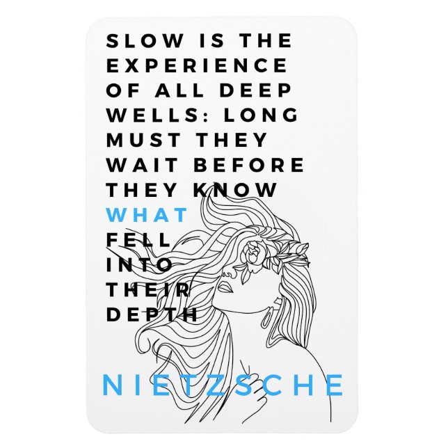 Nietzsche zitiert die Deep Soul Philosophie Magnet (Vertikal)