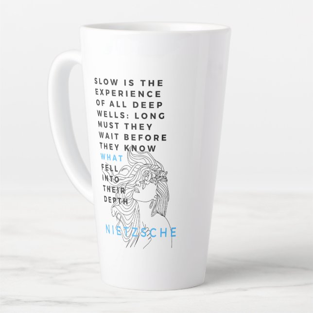 Nietzsche zitiert die Deep Soul Philosophie Milchtasse (Linke Ecke)