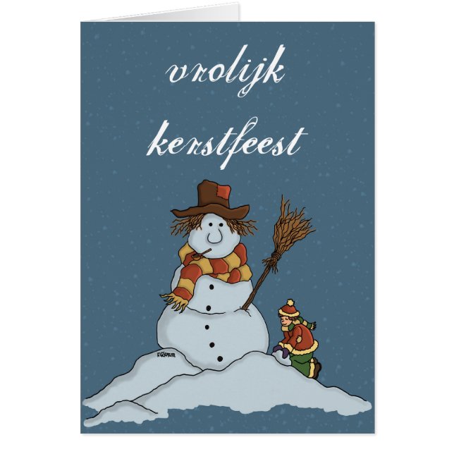 nieuwe sneeuwman kerstkaart sneeuw nl (Vorne)
